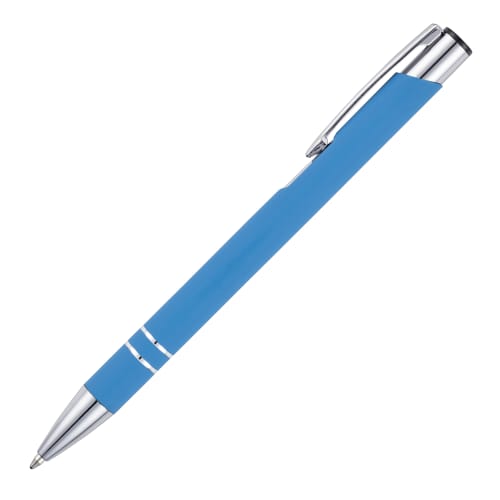 Promotional Express Beck Soft Feel Metal Ballpens in Teal from Total Merchandise