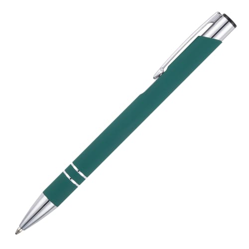 Branded Express Beck Soft Feel Metal Ballpens in Dark Green from Total Merchandise