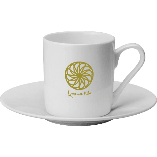 Printed Espresso Cup and Saucer Printed with Your Logo from Total Merchandise