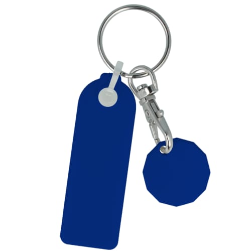 Customised trolley coin keyrings for shops