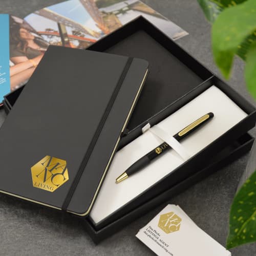 Branded Elance GT Ballpen and Notebook Sets