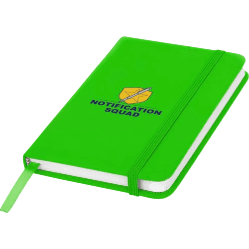 A6 Budget Soft Touch Notebooks in Lime