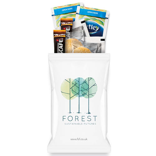 Promotional Tea and Coffee Refresher Packs in White Printed with a Logo by Total Merchandise