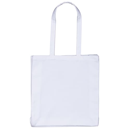 8oz White Canvas Tote Bag with Gusset