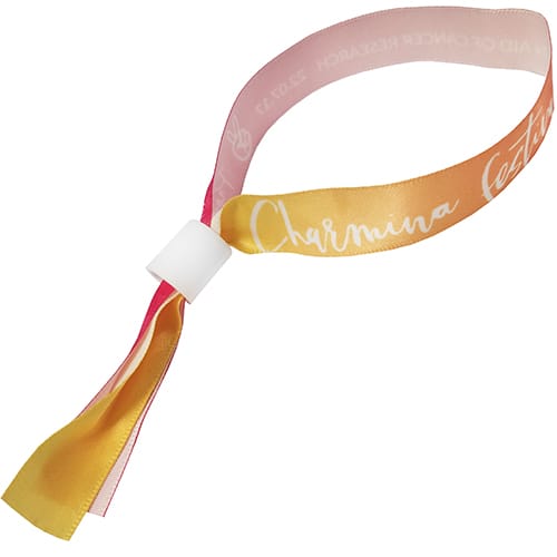 Promotional Fabric Wristbands with White One-Way Sliding Closure from Total Merchandise