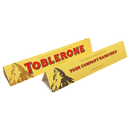 Company Branded Toblerone for Company Merchandise