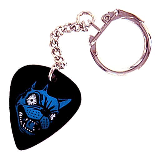 Black Guitar Plectrum Keyrings Printed with Your Logo from Total Merchandise