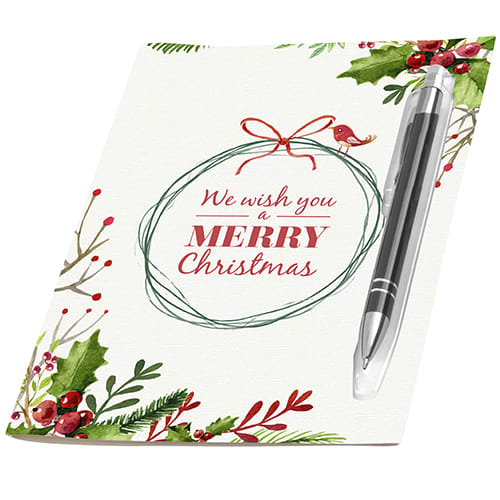 Promotional Electra Ballpen Greeting Cards Printed with your Design in Full Colour