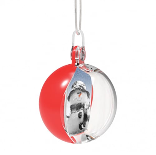 Branded baubles with an insert featuring your full colour design from Total Merchandise