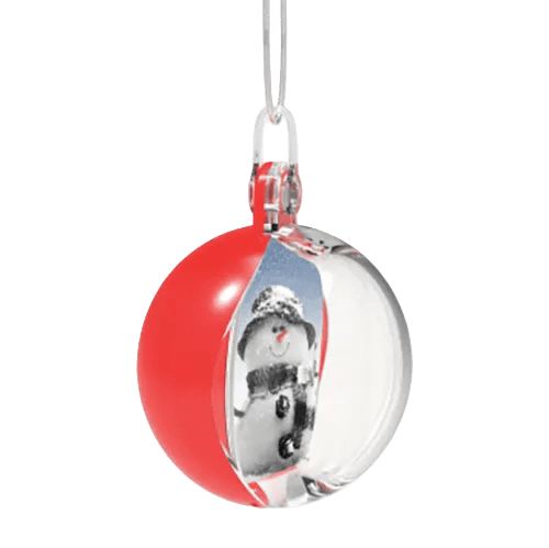 Branded baubles with an insert featuring your full colour design from Total Merchandise