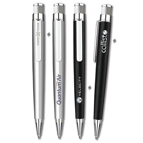 These engraved metal ballpens can make excellent giveaways for corporate events