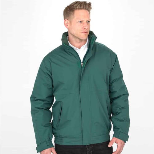 Logo Printed Waterproof Jackets in Green for Winter Promotions