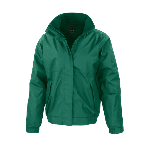 Logo Printed Waterproof Jackets in Green for Winter Promotions