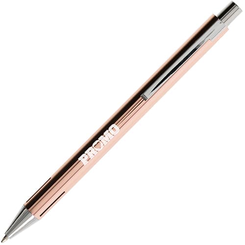 Promotional Elegance Metal Ballpens in Gold with Engraved Logo by Total Merchandise