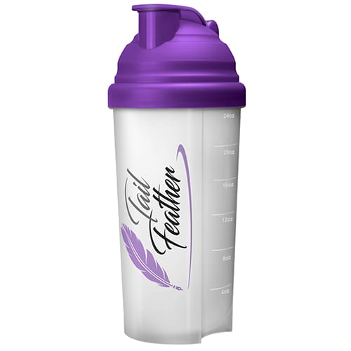 700ml Protein Shaker Bottles in Translucent/Purple