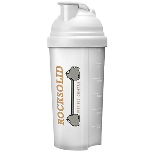 700ml Protein Shaker Bottles in Translucent/White