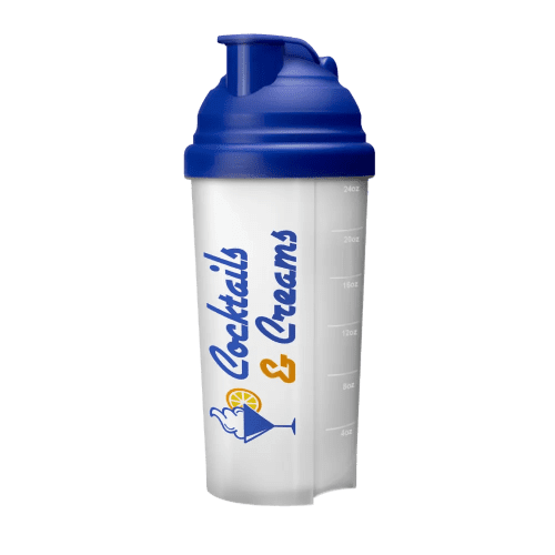 700ml Protein Shaker Bottles in Translucent/Blue