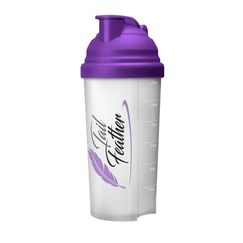 700ml Protein Shaker Bottles in Translucent/Purple
