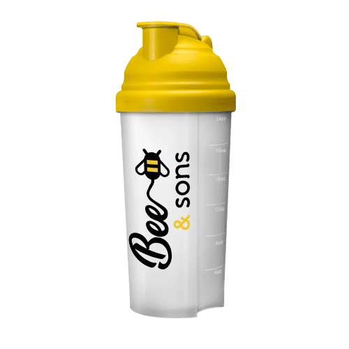 700ml Protein Shaker Bottles in Translucent/Yellow