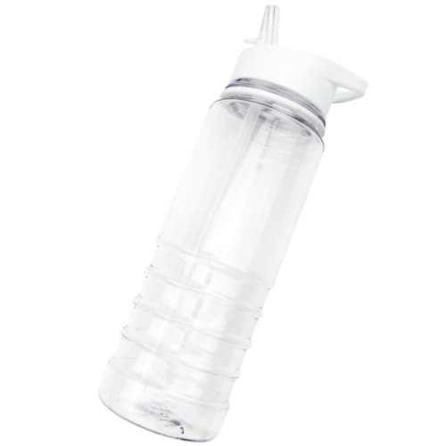 Hydra Straw Sports Bottles in Clear/White