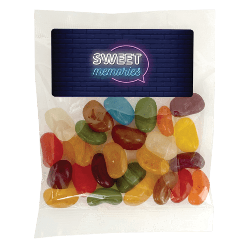 Promotional 50g Bag of Sweets in Clear/White printed with your company logo from Total Merchandise