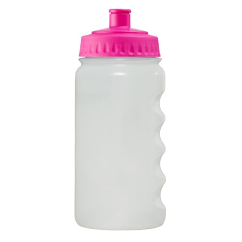 500ml Biodegradable Sports Bottles in Translucent/Pink