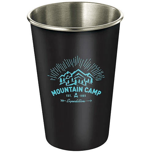 Branded Metal Cups Printed or Engraved with Your Logo