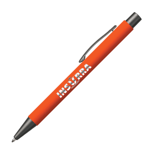 Branded Bowie Soft Touch Metal Pens as Low Cost Giveaways