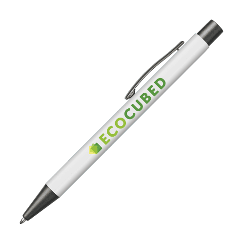 Bowie Soft Touch Metal Pens in White