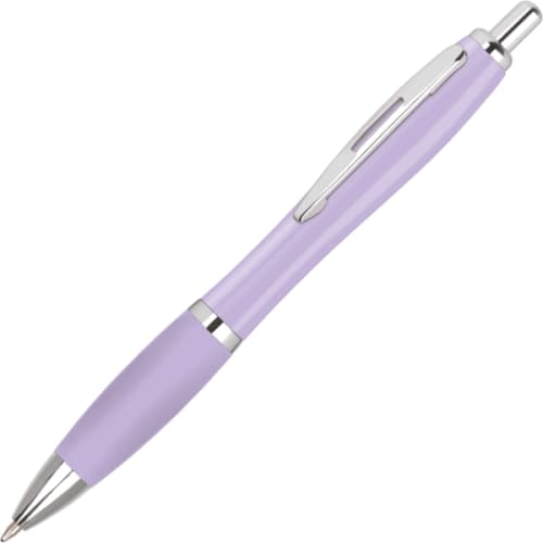 Purple Company Branded Contour Pastel Ballpens Express Printed