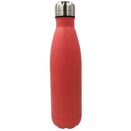 Promotional 500ml Metal Bottles in Matt Coral from Total Merchandise