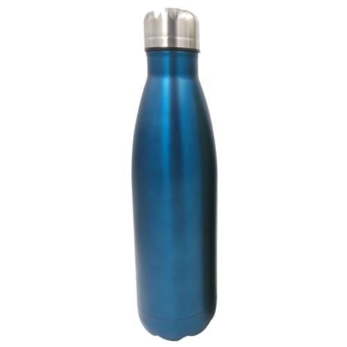 Promotional 500ml Metal Bottles in Semi Matt Blue from Total Merchandise