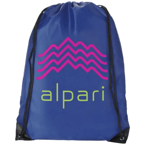 Printed drawstring rucksack in royal blue from Total Merchandise
