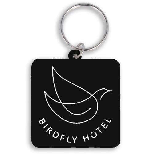 Black Promotional Recycled Keyrings in Any Shape You Like