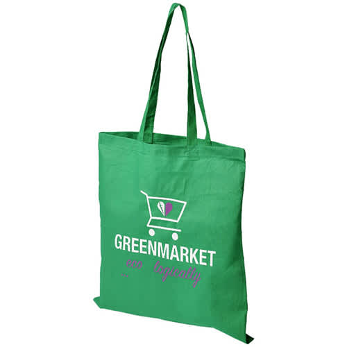 Madras Coloured Cotton Tote Bags in Bright Green