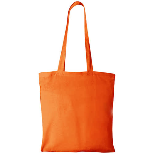 Madras Coloured Cotton Tote Bags in Orange