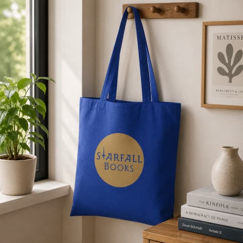 Lifestyle image of the Madras Coloured Cotton Tote Bags custom printed by Total Merchandise