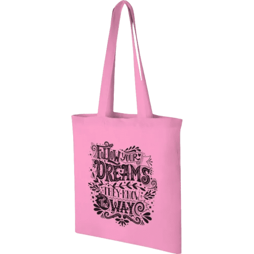 Madras Coloured Cotton Tote Bags in Pink