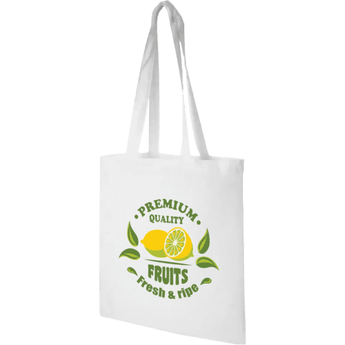 Madras Coloured Cotton Tote Bags in White