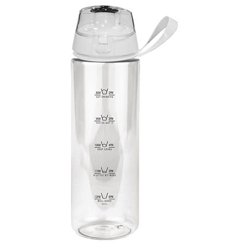 Promotional Stay Hydrated Water Bottles in clear/white printed with a logo by Total Merchandise