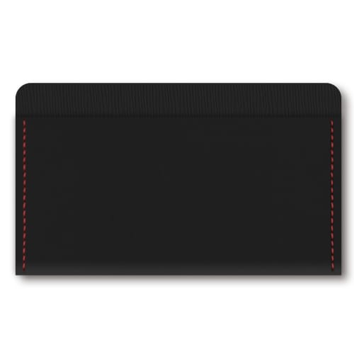 RFID Protected PU Card Holders black with red stiching