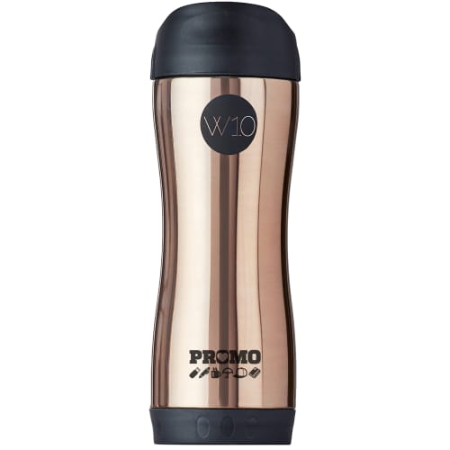 Promotional W10 Riley Push Button Travel Mugs Copper Gold