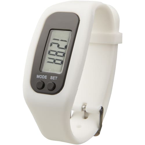 Promotional Pedometer Activity Watch in White