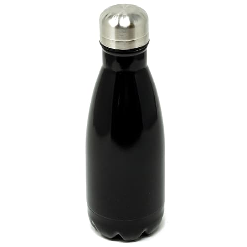 Corporate Branded Reusable Water Bottles in Gloss Black