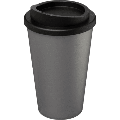 Americano Coffee Mugs in Silver/Black