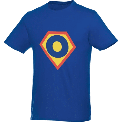 Custom Branded Men's Short Sleeve T-Shirt in Blue Printed with a Logo by Total Merchandise