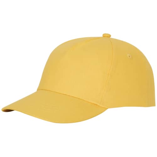 Corporate branded Cotton Caps available in yellow from Total Merchandise