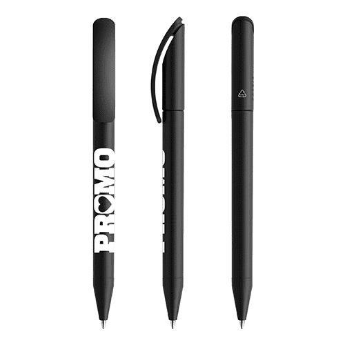 Promotional Recycled Pens With Your Company Artwork In Matt Black From Total Merchandise