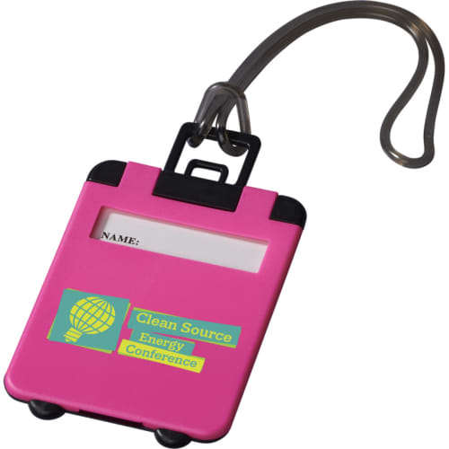 Taggy Luggage Tags in Neon Pink