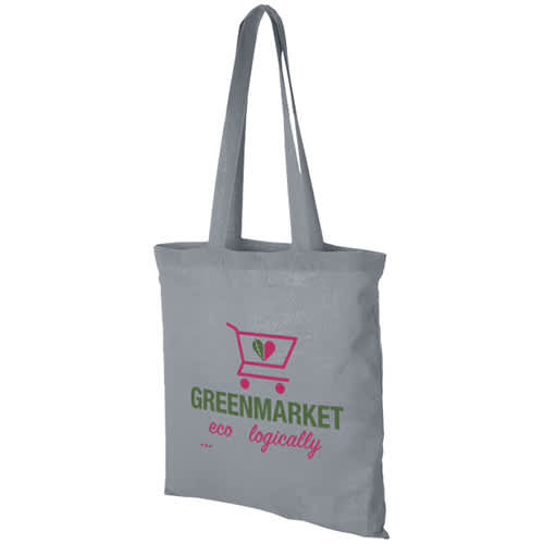 Grey Promotional Printed Cotton Bags for Events